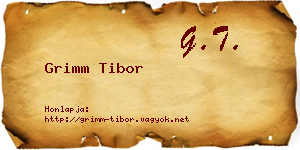Grimm Tibor névjegykártya
